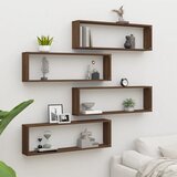 Maison Chic 4 kosi Stenske kockaste police - Stenske Police - Viseče police rjav hrast 100x15x30 cm, (21793773) | Shoptok.si