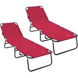  Sklopiva ležaljka za sunčanje 2 pcs Crvena 188 x 57 x 86,5 cm | Eponuda.ba