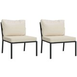  6-dijelna vrtna garnitura s jastucima boje pijeska čelična | shoptok.hr