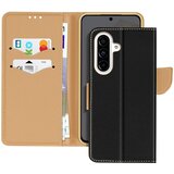 AVIZAR Ohišje za Samsung Galaxy A36 Wallet Leather Saffiano Fancy, Črna / Zlata, (5000014595) | Shoptok.si