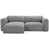 Makamii Siva sklopiva/s prostorom za odlaganje kutna garnitura od šenila (s lijevim kutom/s ležaljkom) Mele – | shoptok.hr