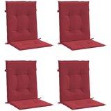  Jastuci za vrtne stolice 4 kom boja vina 100x50x3 cm od tkanine | shoptok.hr