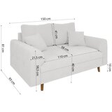 Ropez Bela sedežna garnitura iz tkanine bouclé 150 cm Ariella – | Shoptok.si
