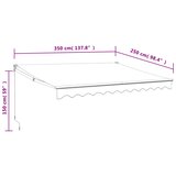  Automatska tenda na uvlačenje krem 3,5 x 2,5 m | shoptok.hr