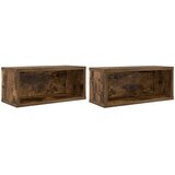  Stalak za CD-ove 2 kom. Dimljeni hrast 40 x 17 x 17 cm | shoptok.hr