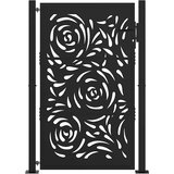  Vrtna vrata crna 100x150 cm čelična dizajn plamena | shoptok.hr