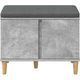  Klupa za hodnik s jastukom Betonsko Siva 60 x 38 x 46 cm | shoptok.hr