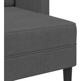 SOFA 2-sjed s ležaljkom u obliku slova L tamnosiva 125 cm lan | shoptok.hr