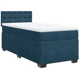 Box spring krevet s madracem plavi 100x200 cm baršunasti | shoptok.hr