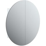  Kupaonski ormarić s okruglim ogledalom LED bijeli 54x54x17,5 cm | shoptok.hr
