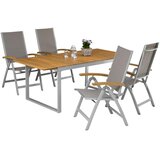 Gardenson vrtna garnitura naxos aluminij siva, srebrne barve, barve akacije siva, srebrne barve, barve akacije | Shoptok.si