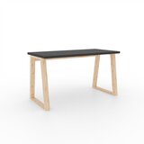 ADRK Pisalna miza Iwo v razlinih barvah 135 cm - GRAFIT-HRAST | Shoptok.si