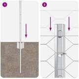 vidaXL Ograjne palice 11 kos U-kanalček 40 cm Cinkovano jeklo, Šesterokotna ograja 0.4x25 m Cinkovano jeklo | Shoptok.si