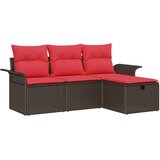  Vrtna sedežna garnitura z blazino 4 pcs Poly ratan, (5000145758) | Shoptok.si