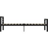 vidaXL Posteljni okvir siv in bel kovinski 90x200 cm | Shoptok.si