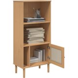 Regal za knjige SENJA izgled ratana smeđi 60x35x130 cm borovina | shoptok.hr