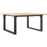 Furnova Klubska mizica O okvir 80x80x45 cm trdna borovina lito železo, (22056265) | Shoptok.si