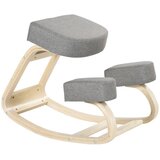 Nesta Ergonomski klečeči stol, oblazinjen sedež za zdravo držo, brezov les, siv, nosilnost 120 kg, (5000493444) Slike