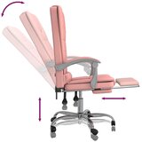  Masažni uredski naslonjač od umjetne kože ružičasti | Eponuda.com