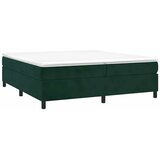  Krevet s oprugama i madracem tamnozeleni 200x200 cm baršunasti | shoptok.hr