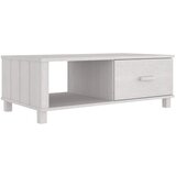 Maison Chic Klubska mizica - kavna mizica - Nizka mizica HAMAR bela 100x55x35 cm trdna borovina, (21754209) | Shoptok.si