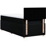  Box spring krevet s madracem crni 80 x 200 cm od tkanine Slike
