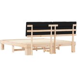  Krevetni okvir s tapiciranim uzglavljem Crna 180 x 200 cm | shoptok.hr