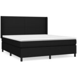 Maison Chic Box spring postelja - Vzmetna postelja z vzmetnico črna 160x200 cm blago SL14482, (21883928) | Shoptok.si