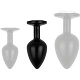 EasyToys - Anal Collection Aluminijski metalni analni čep - M, crno/srebrni | shoptok.hr