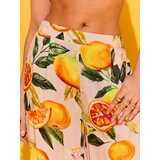 Sinsay Viskozne široke hlače s voćnim uzorkom | shoptok.hr