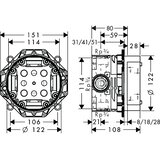 Hansgrohe univerzalna podometna enota iBox (01800180) | Shoptok.si