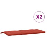  Jastuci za vrtnu klupu 2 kom Crvena vina 120x50x7 cm tkanina | shoptok.hr