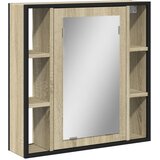 Maison Chic Kopalniška omarica - Kopalniški kabinet z ogledalom sonoma hrast 60x16x60 cm, (21794728) Cene