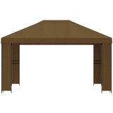 Gazebo 4 × 3 m Sivosmeđa Poliester i čelik 190 gsm | shoptok.hr