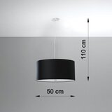 Nice Lamps Crna viseća svjetiljka s tekstilnim sjenilom ø 50 cm Volta – | shoptok.hr