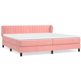 The Living Store Box spring postelja z vzmetnico roza 200x200 cm žamet - Box Spring Postelja, (21491190) | Shoptok.si