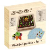 Kruzzel drvena igra 2 u 1 Farma s perlicama i igrom pamćenja | shoptok.hr