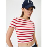  Short Sleeve Crop Combed Cotton T-Shirt Crew Neck Slim Fit | ePonuda.com