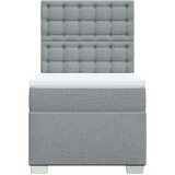Box spring krevet s madracem svjetlosivi 90x190 cm od tkanine | shoptok.hr