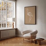  Slika - White Flamingo (1 Part) Vertical 60x90 U crnom drvenom okviru | shoptok.hr