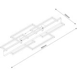  LED stropno svetlo LARYSA LED/35W/230V 35x90 cm, borovina | Eponuda.com