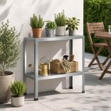  Stol za presađivanje 80 x 40 x 80 cm Pocinčani čelik Srebrna | shoptok.hr