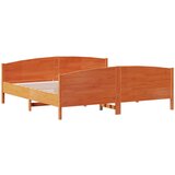 vidaXL Okvir kreveta s uzglavljem voštano smeđi 180x200 cm od borovine Cijene