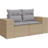 vidaXL Set vrtne sofe od 11 dijelova s jastučićima bež poli ratan acacia | shoptok.hr