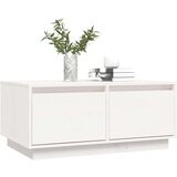  Klubska mizica bela 80x50x35 cm trdna borovina, (20715508) | Shoptok.si