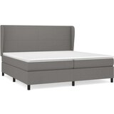  Box spring postelja z vzmetnico temno siva 200x200 cm blago, (20761068) | Shoptok.si