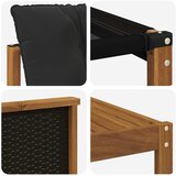  Set vanjskih sofa 7 kom. Prirodna i crna | shoptok.hr