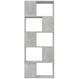 vidaXL Knjižna omara za razdelitev prostora betonsko siva 60x24x155 cm, (20978202) | Shoptok.si