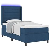  Box Spring postelja z vzmetnico in LED modra 80x200 cm tkanina, (22048988) | Shoptok.si