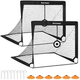 Nogometni gol komplet 2 kosa 120x91x91 cm črna, (5000275772)